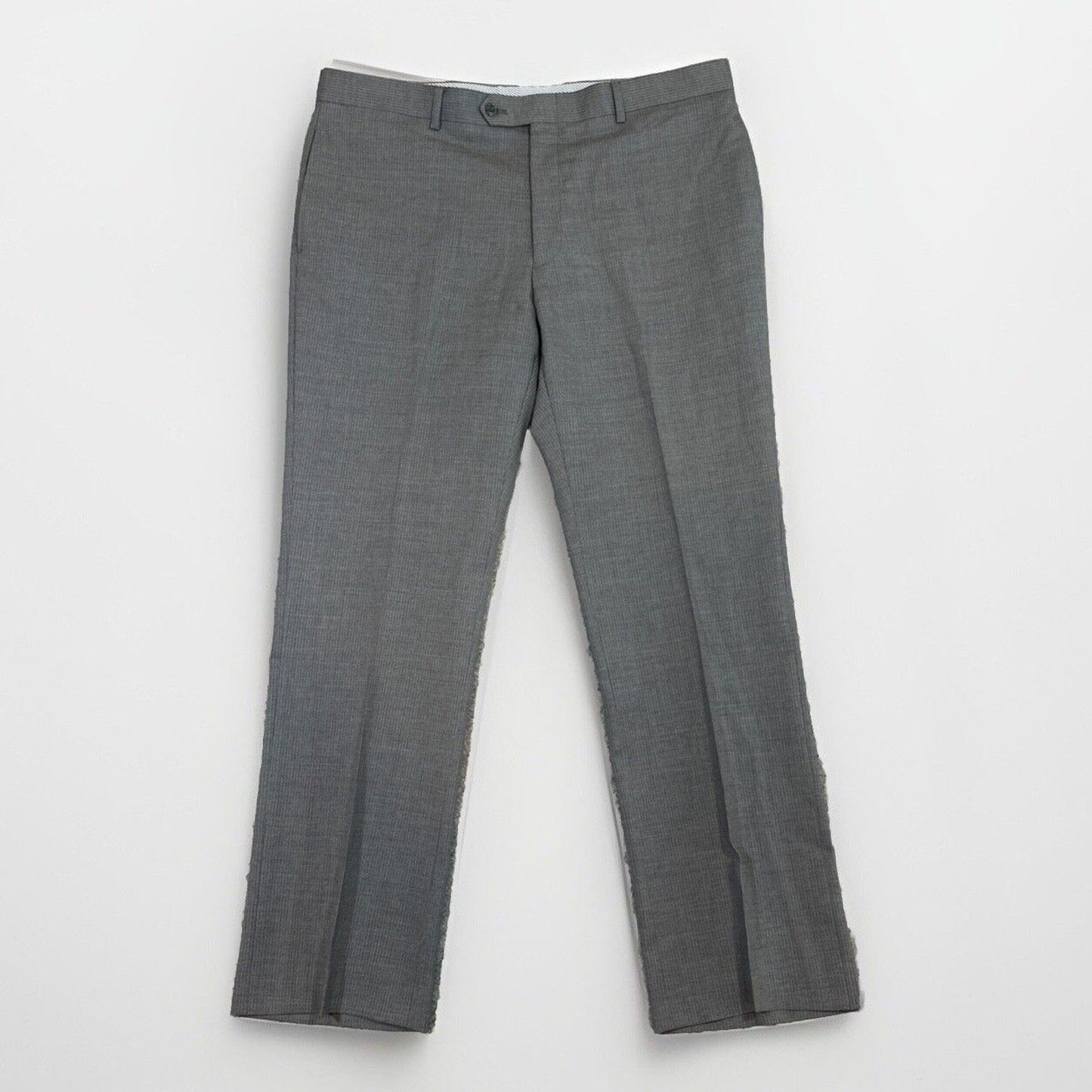 Tommy Hilfiger Wool Dress Pants Men's Size 40x32 Gray Striped Pants Formal