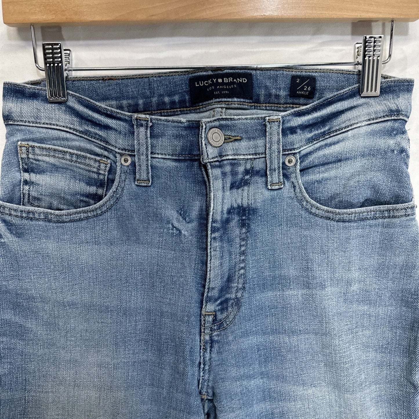Lucky Brand Jeans Womens 2/26 Blue Bridgette High Rise Skinny Denim Light Wash