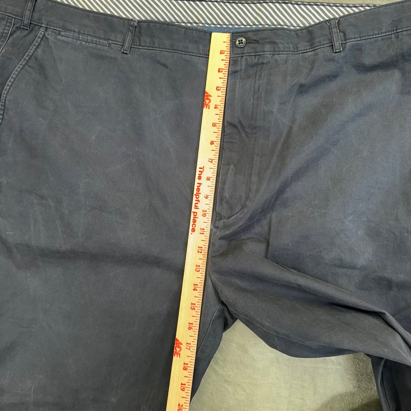Cremieux Men's Straight Chino Pants Size 50x32 Navy