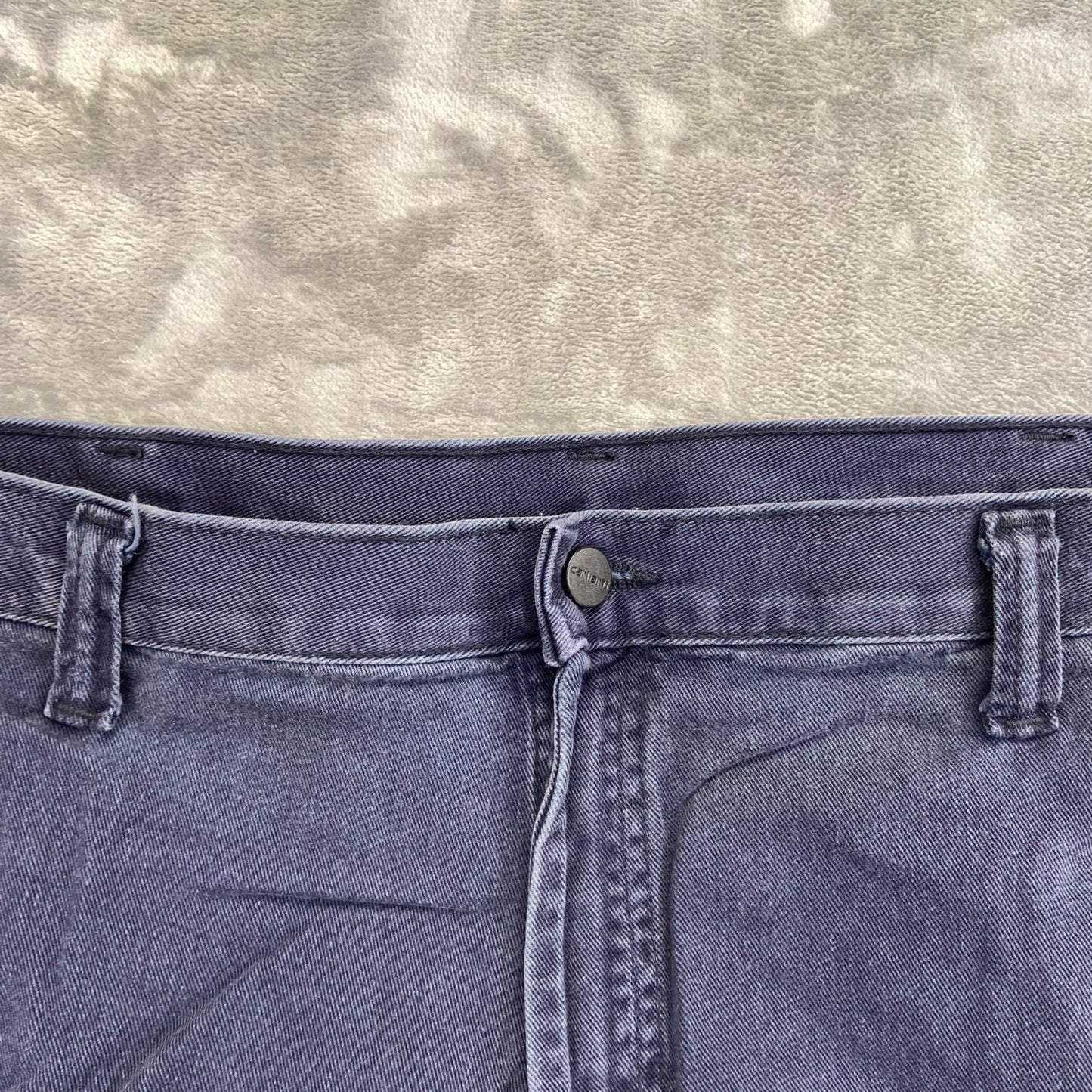 Carhartt FR Work Pants Men's 38x30 Blue Cotton Blend