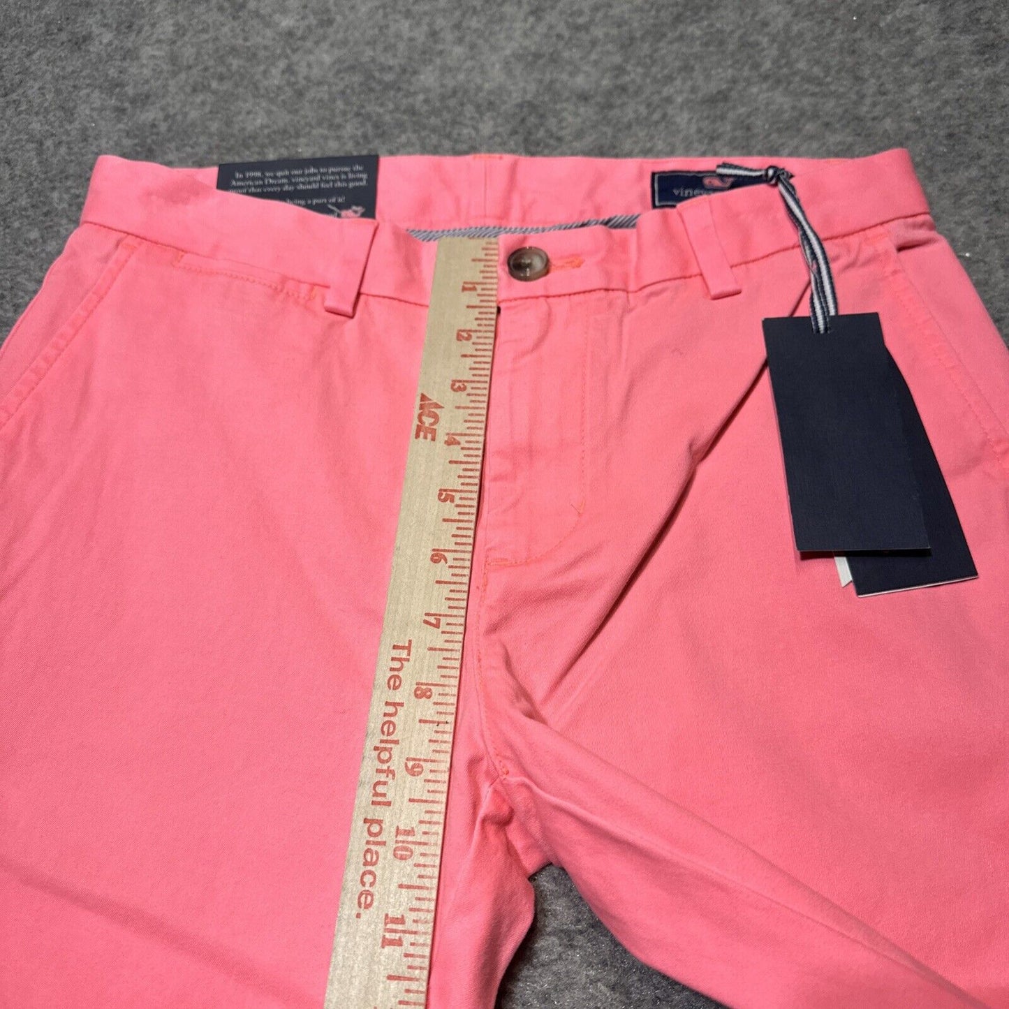 New Vineyard Vines Breaker Pant Men's Size 28x32 Pink Papaya Passion Chinos