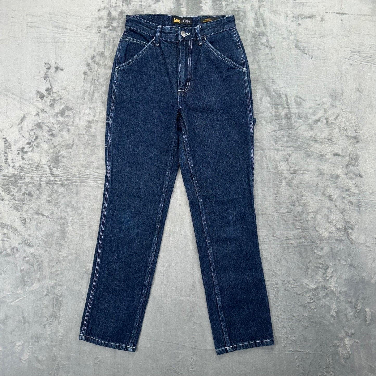 Lee Vintage Modern Women's High Rise Dungaree Jeans 24 Blue
