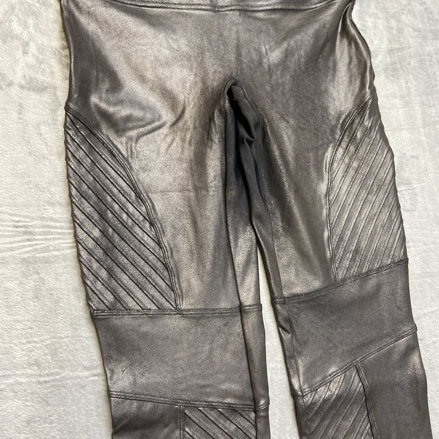 Spanx Ribbed Yoga Pants Leggings Women's Size XL Petite Dark Brown