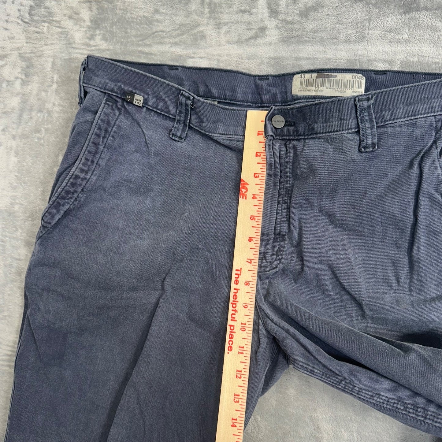 Carhartt FR Men's Straight Pants 36x30 Dark Blue Work Pants Flame Resistant