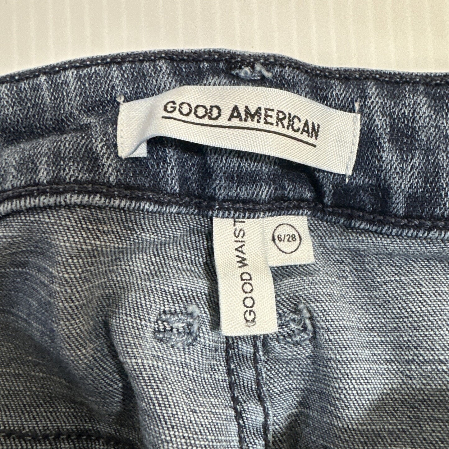 Good American Good Waist Women's Jeans Size 6/28 Blue Stone Wash Denim