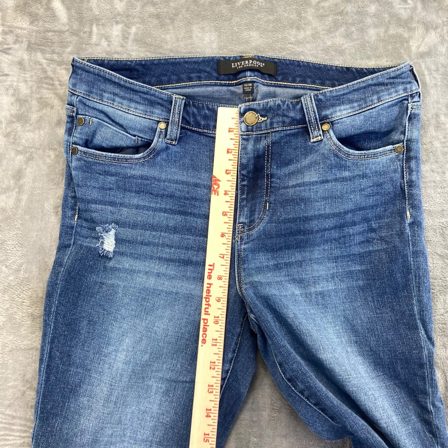 Liverpool Women's Charlie Crop Skinny Jeans Size 10 Blue Denim