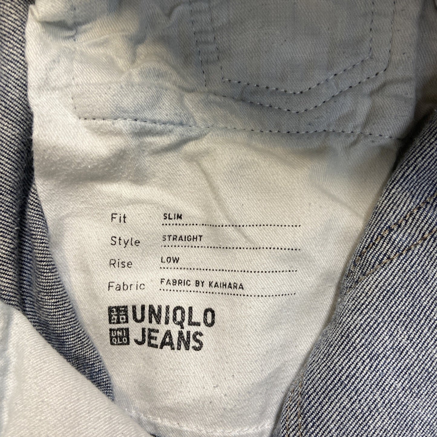 Uniqlo Kaihara Selvedge Slim Straight Jeans Women's Size 28 Dark Blue