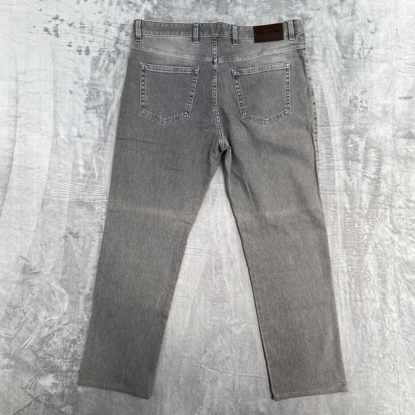 Ermenegildo Zegna Straight Jeans Men's Size 38 Gray Denim Pants