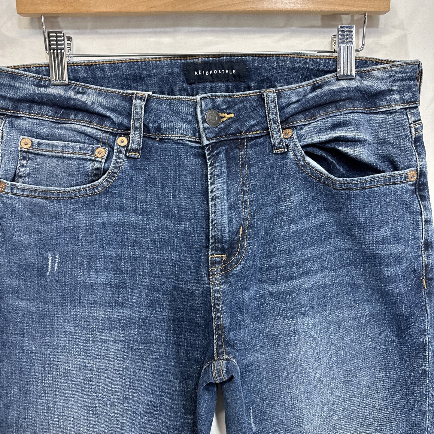 Aeropostale Jeans Men’s 30x32 Slim Straight Mid Rise Medium Wash Denim