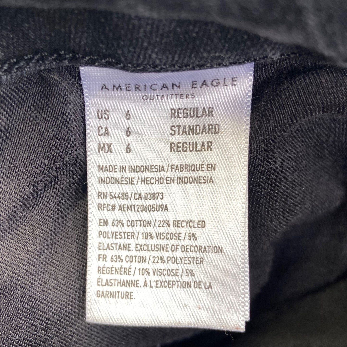 American Eagle Women's The Dream Jean Skinny Jeans Size 6 Black