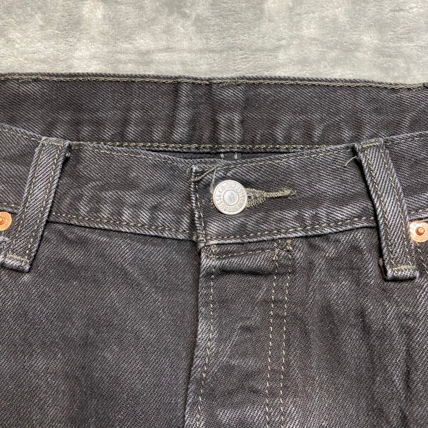 Levi's 501 Straight Jeans Men's Size 38x30 Black Button-Fly Denim