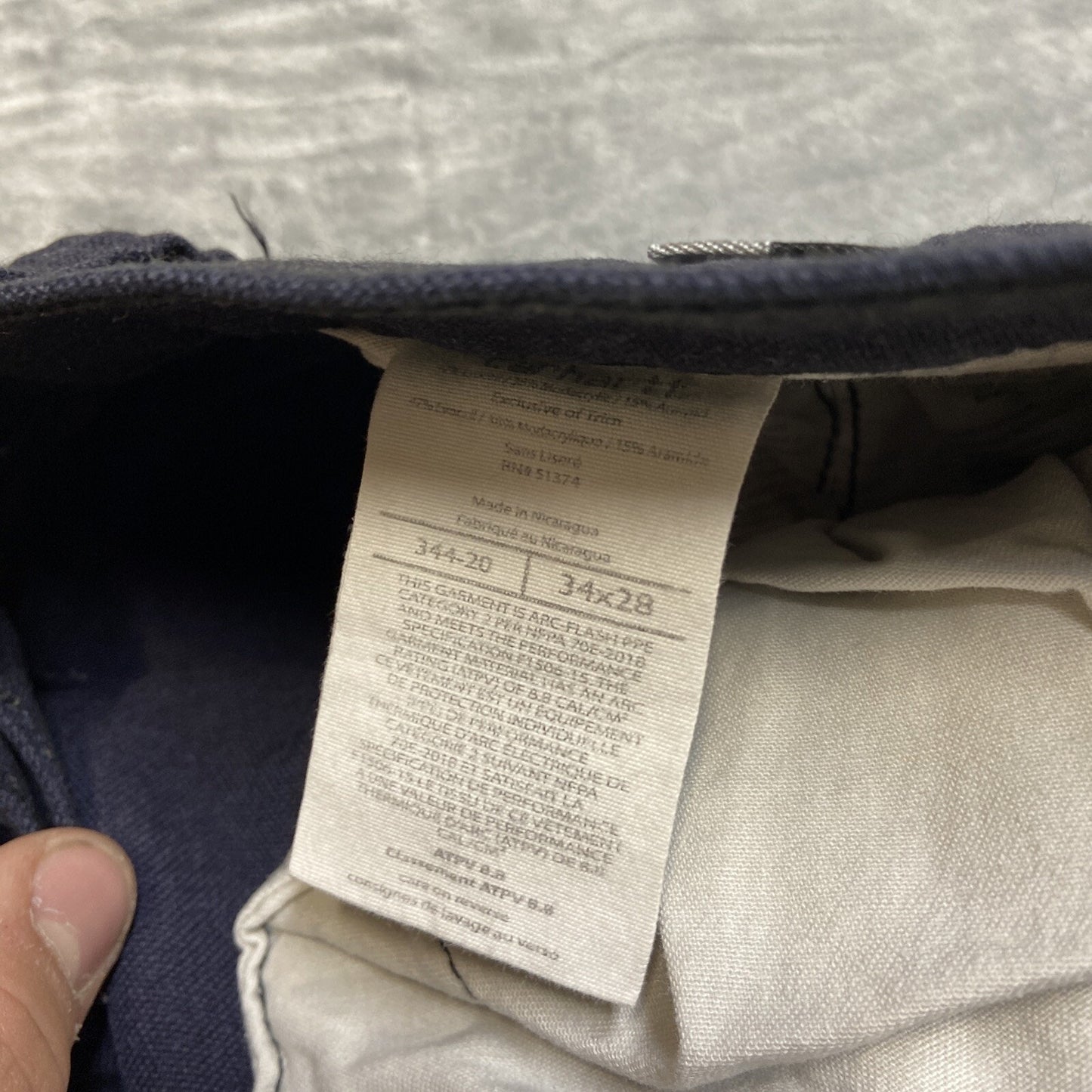 Lot of 5 Carhartt FR Chino / Cargo Pants Men's Size 32x28 Blue Grade A/B