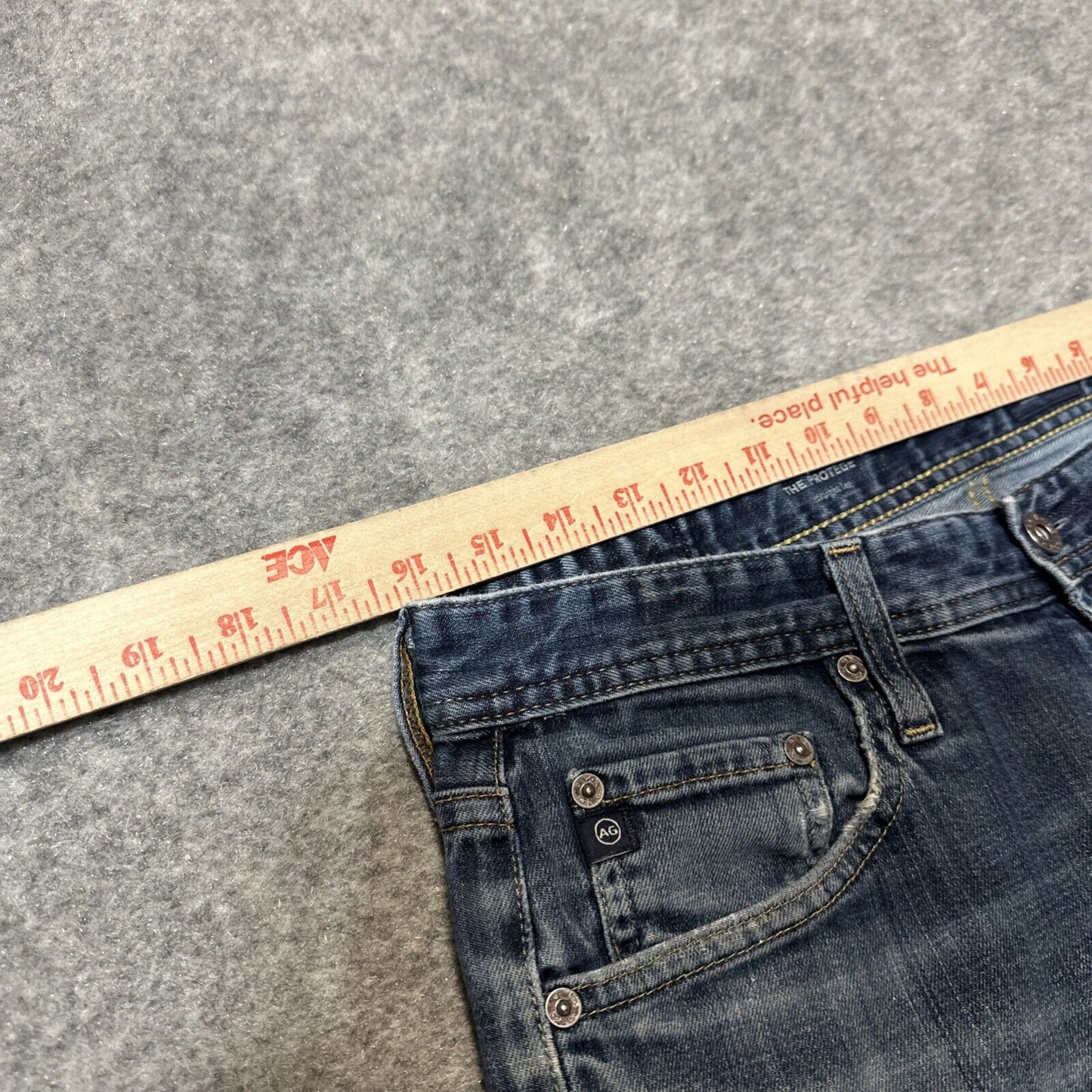 AG Adriano Goldschmied Distressed The Protege Straight Jeans Men's 32x32 Blue