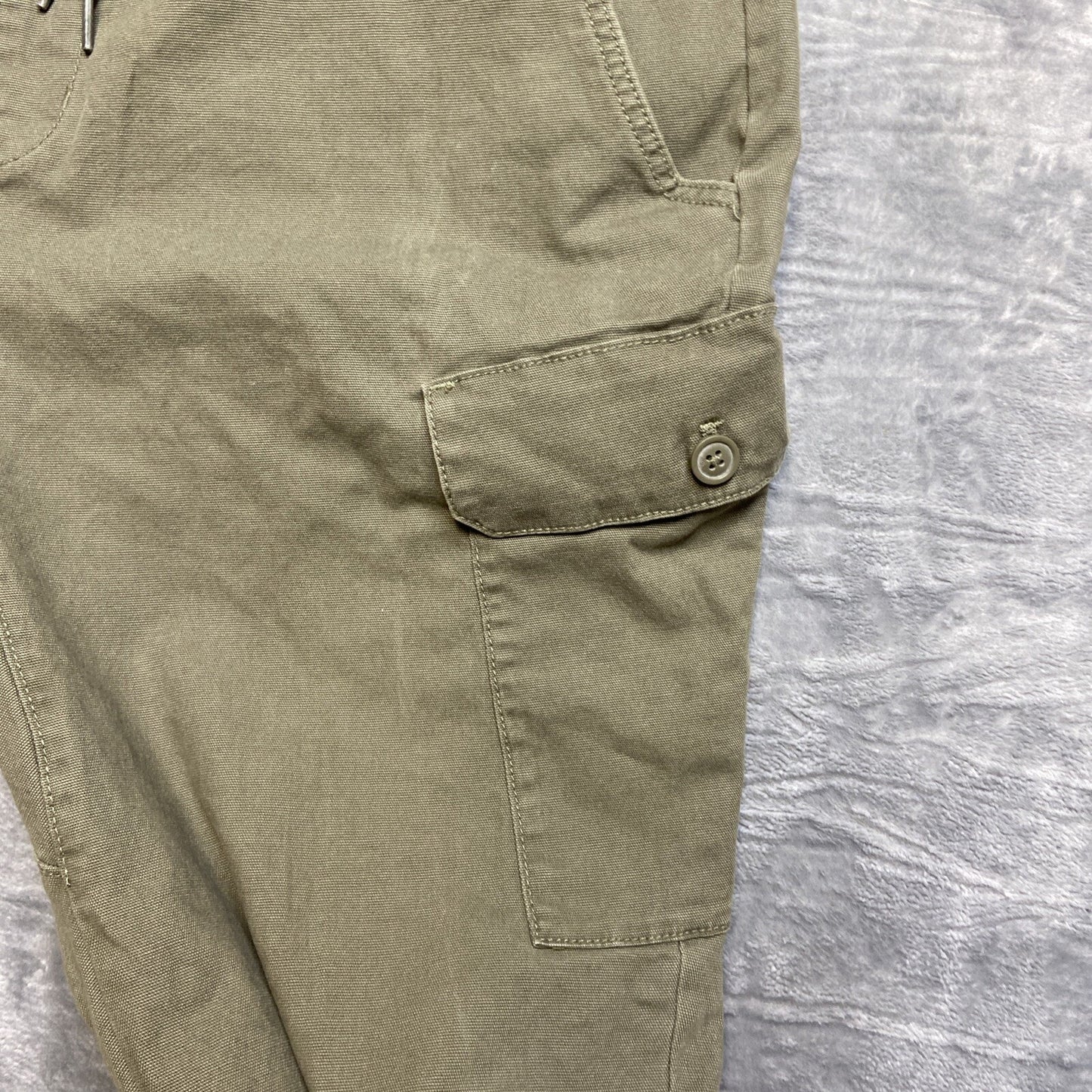 Air Walk Cargo Pants Men’s Size 2XL Green Elastic Waist Cuffed Pants Skater