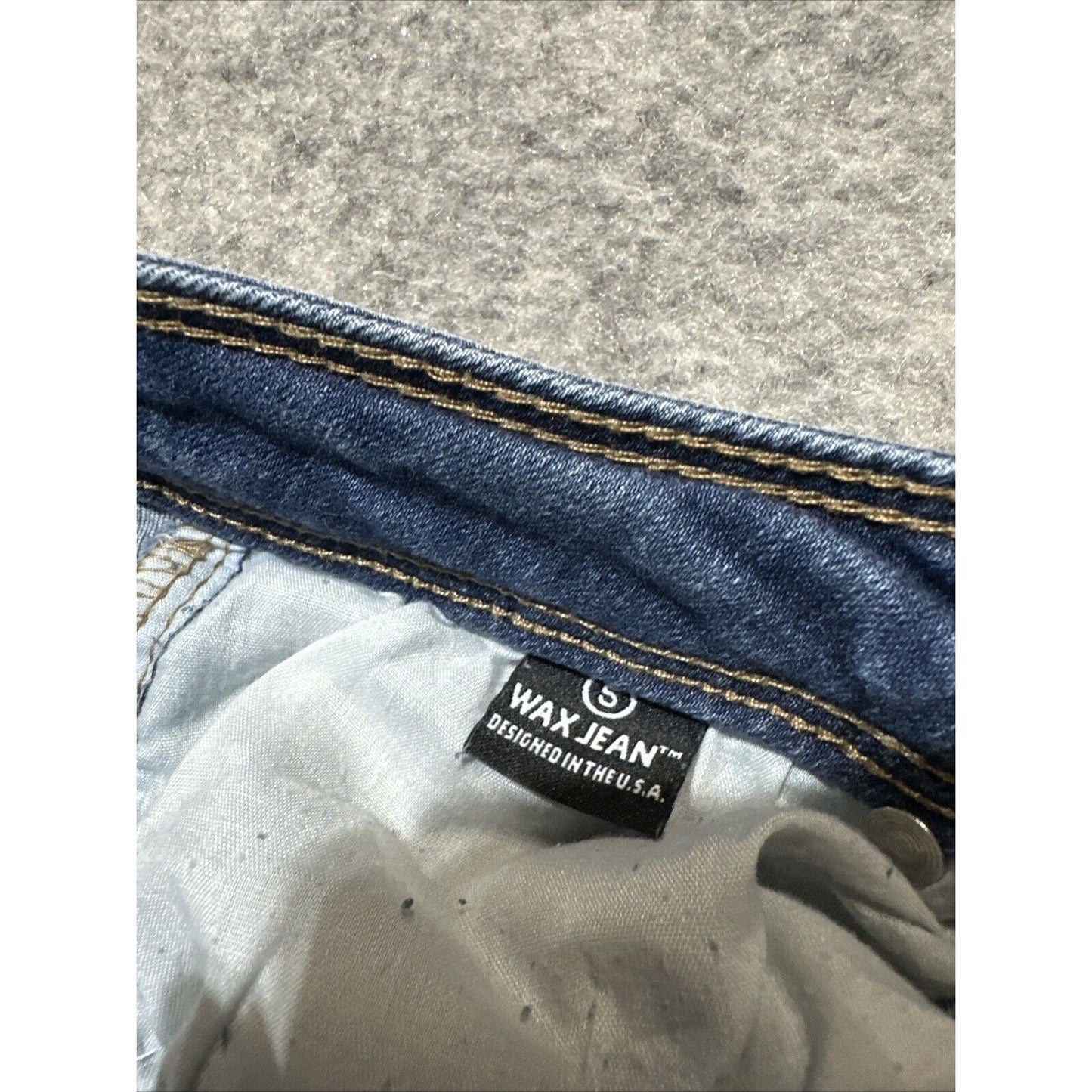 WAX JEAN Butt I Love You Women's Distressed Ankle Jeans Size S Small Blue Dark