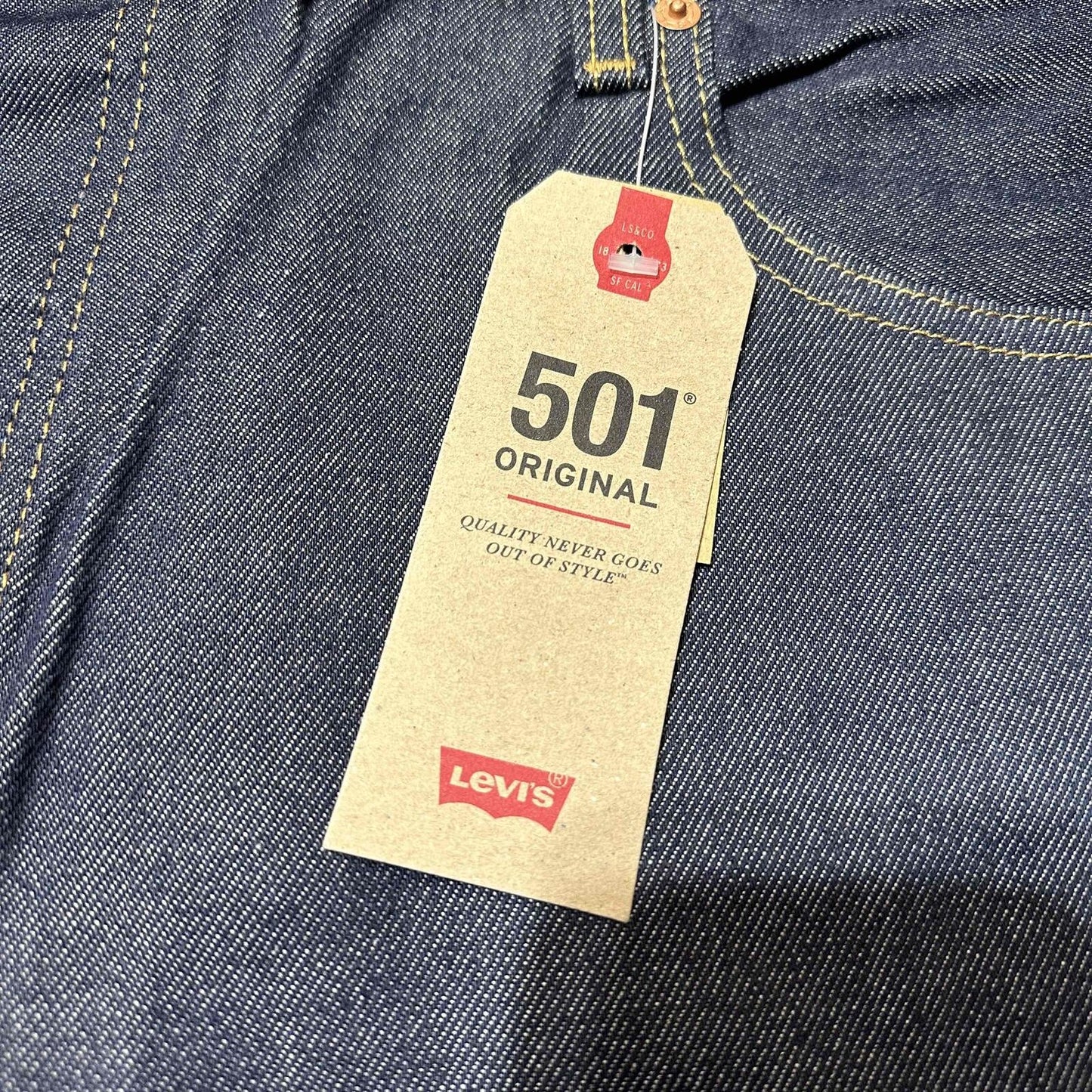 New Levis 501XX Shrink To Fit Men's Original Jeans Size 44x32 Blue Dark Denim