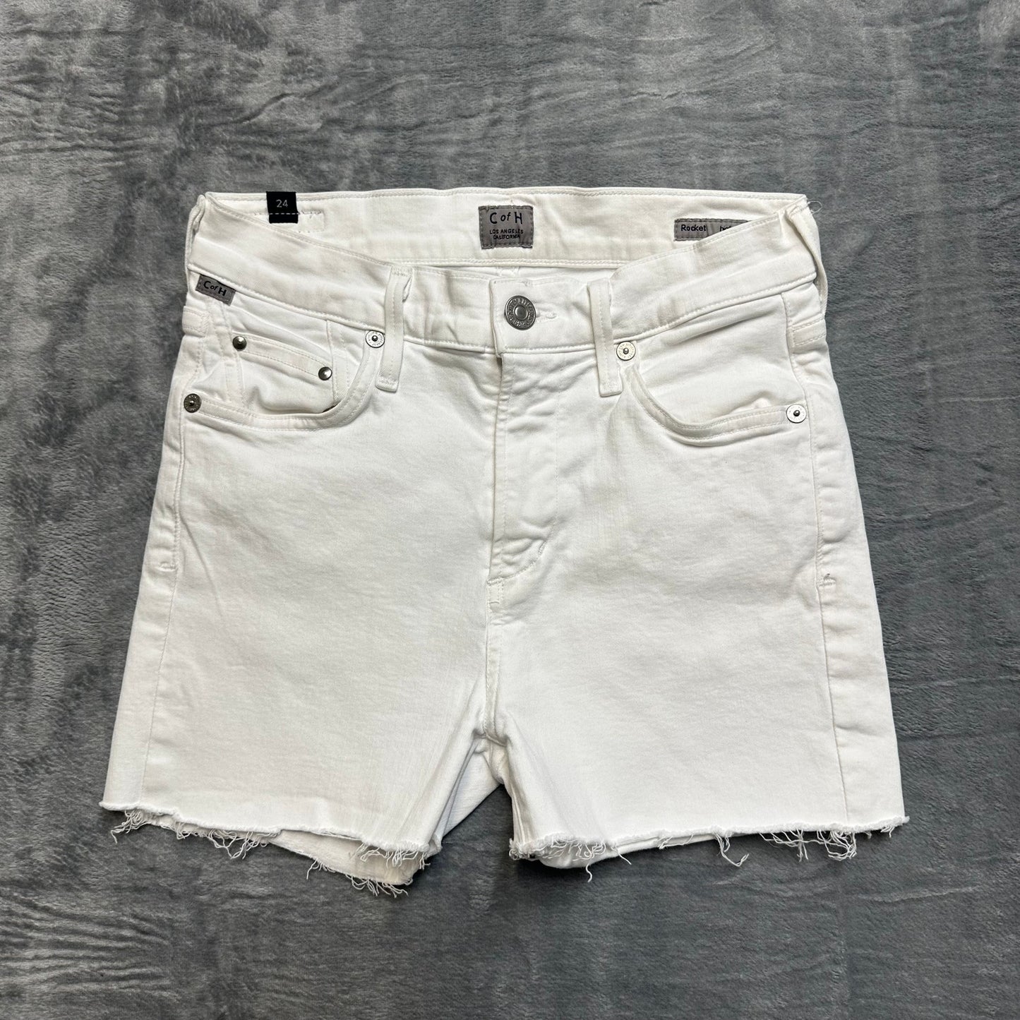 C of H Rocket Hi Rise Skinny Shorts Women's Size 24 White