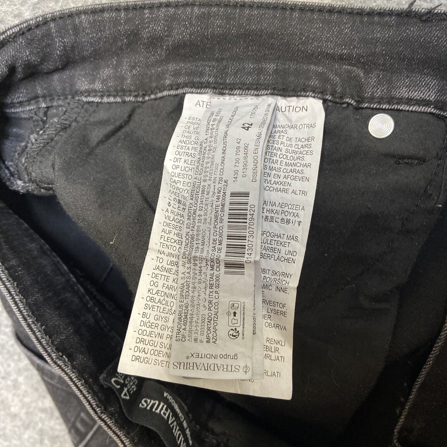Stradivarius Skinny Jeans Women's Size UK 14 | US 10 Black Denim EUC