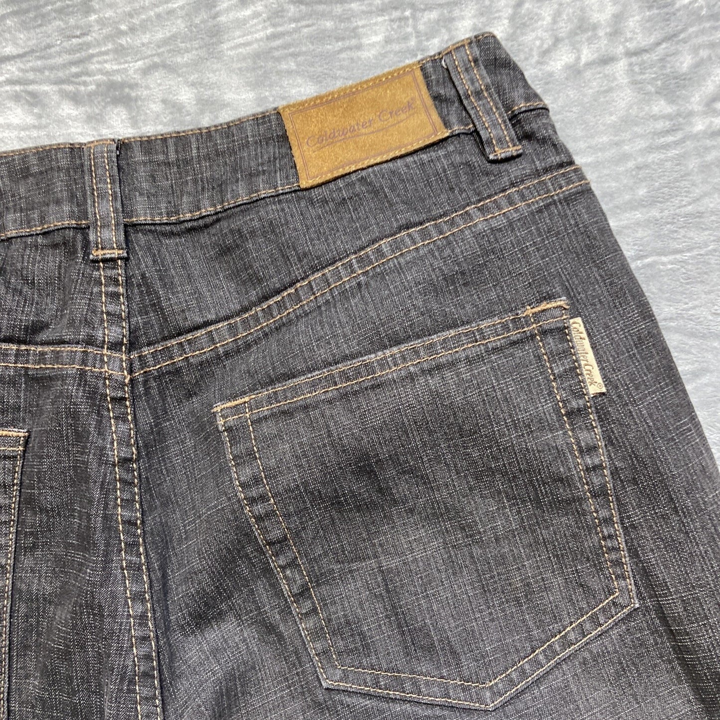 Coldwater Creek Embroidered Bootcut Jeans Women’s Size 30 Black Denim