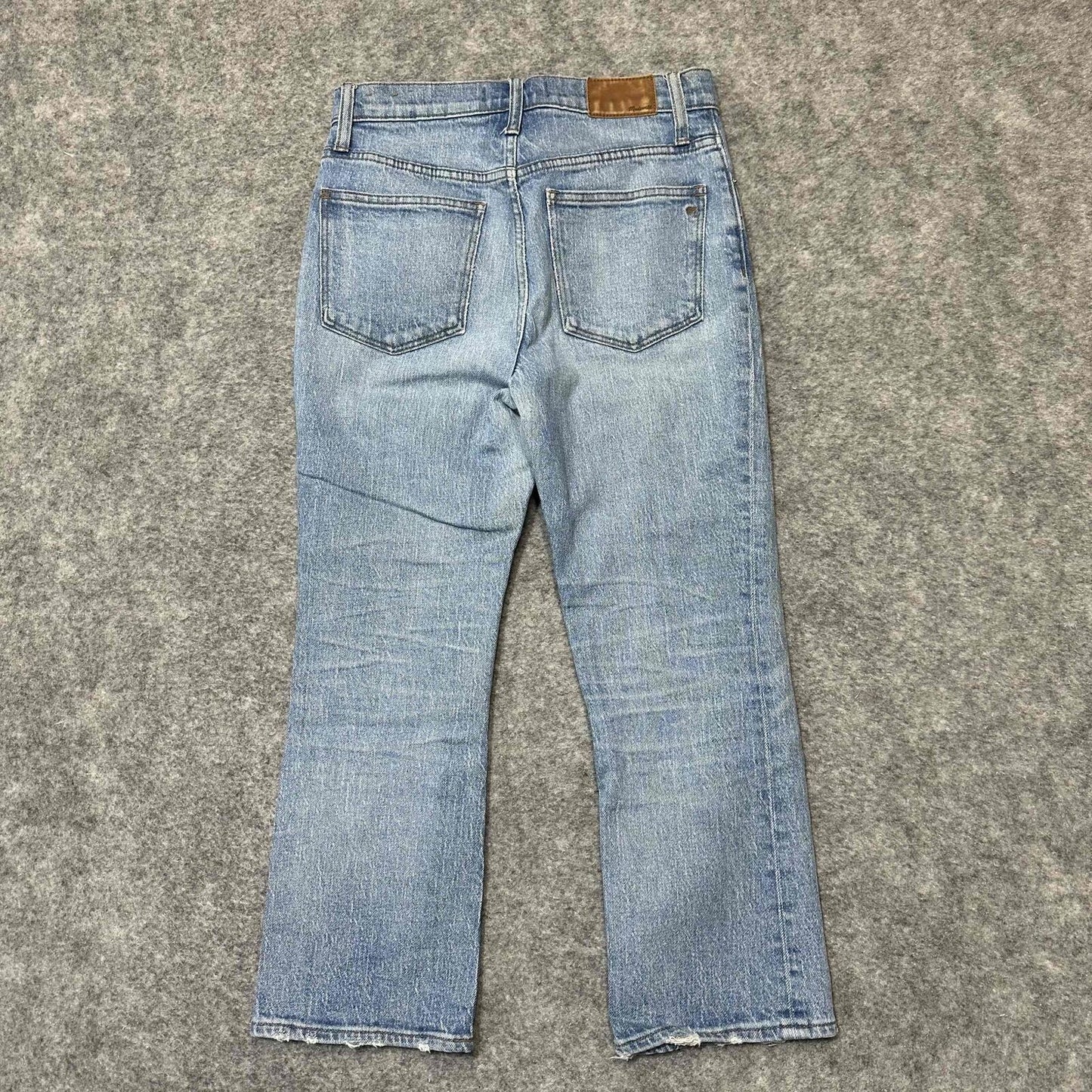 Madewell Women's Button Fly Cropped High Rise Cali Demi Boot Jeans Size 25 Blue