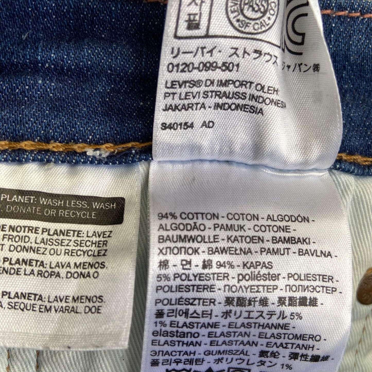 Levi's 541 Athletic Fit Men's Jeans 32x34 Dark Blue Denim Casual