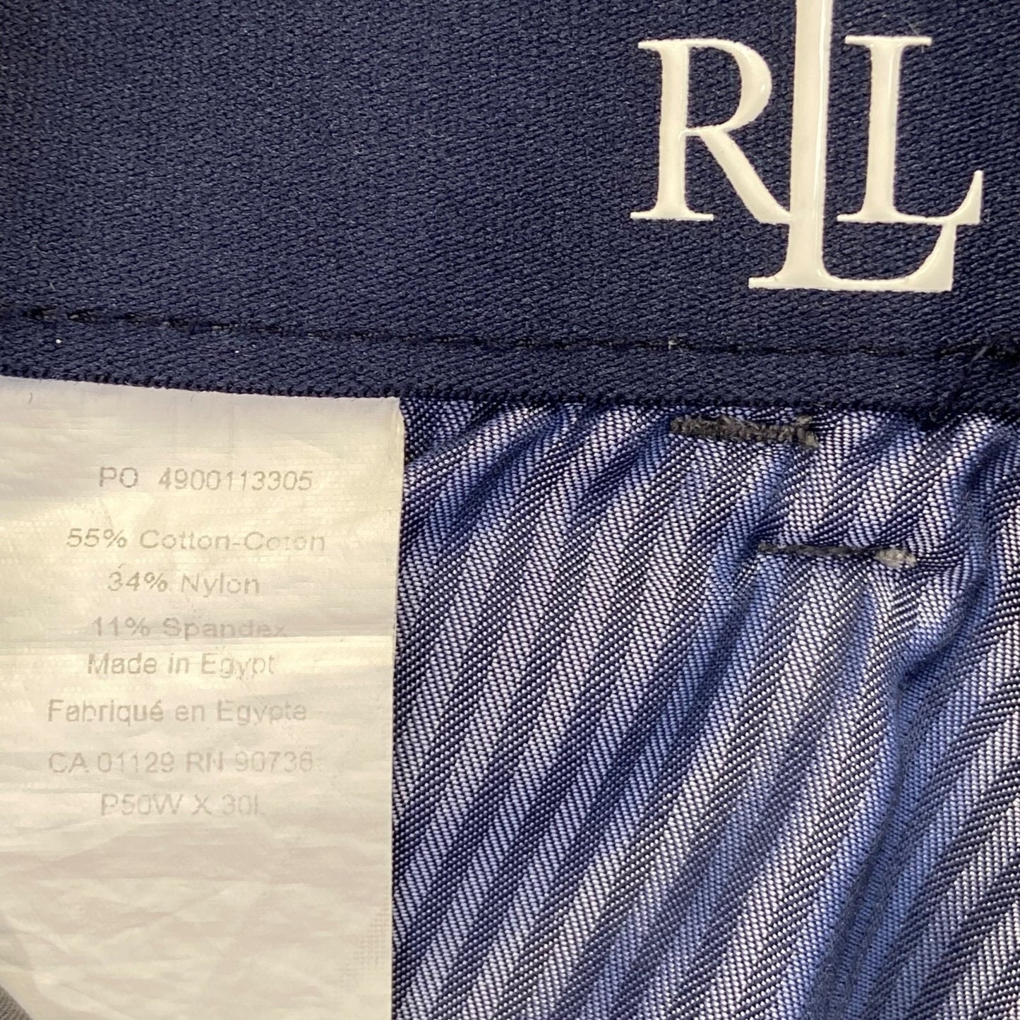Lauren Ralph Lauren Men's Straight Chino Pants 50x30 Gray