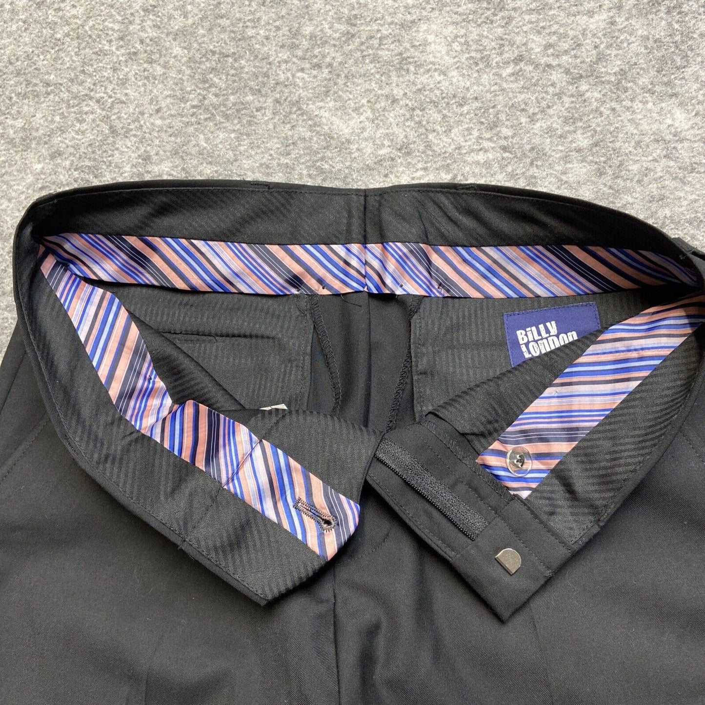 Billy London Dress Pants Men's Size 30x30 Black Formal Pants