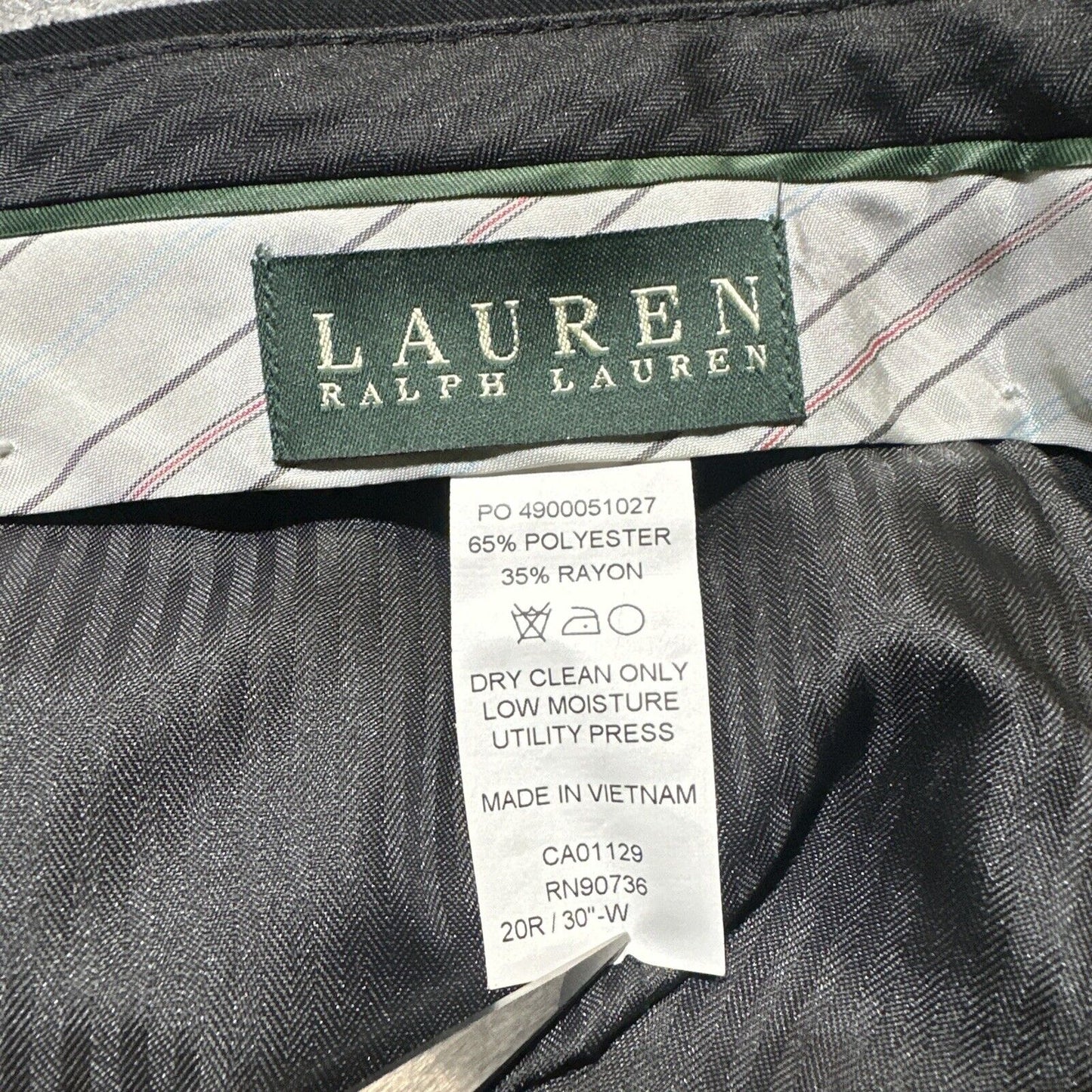 Lauren Ralph Lauren Women's Dress Pants Size 20R/30 Black Dark
