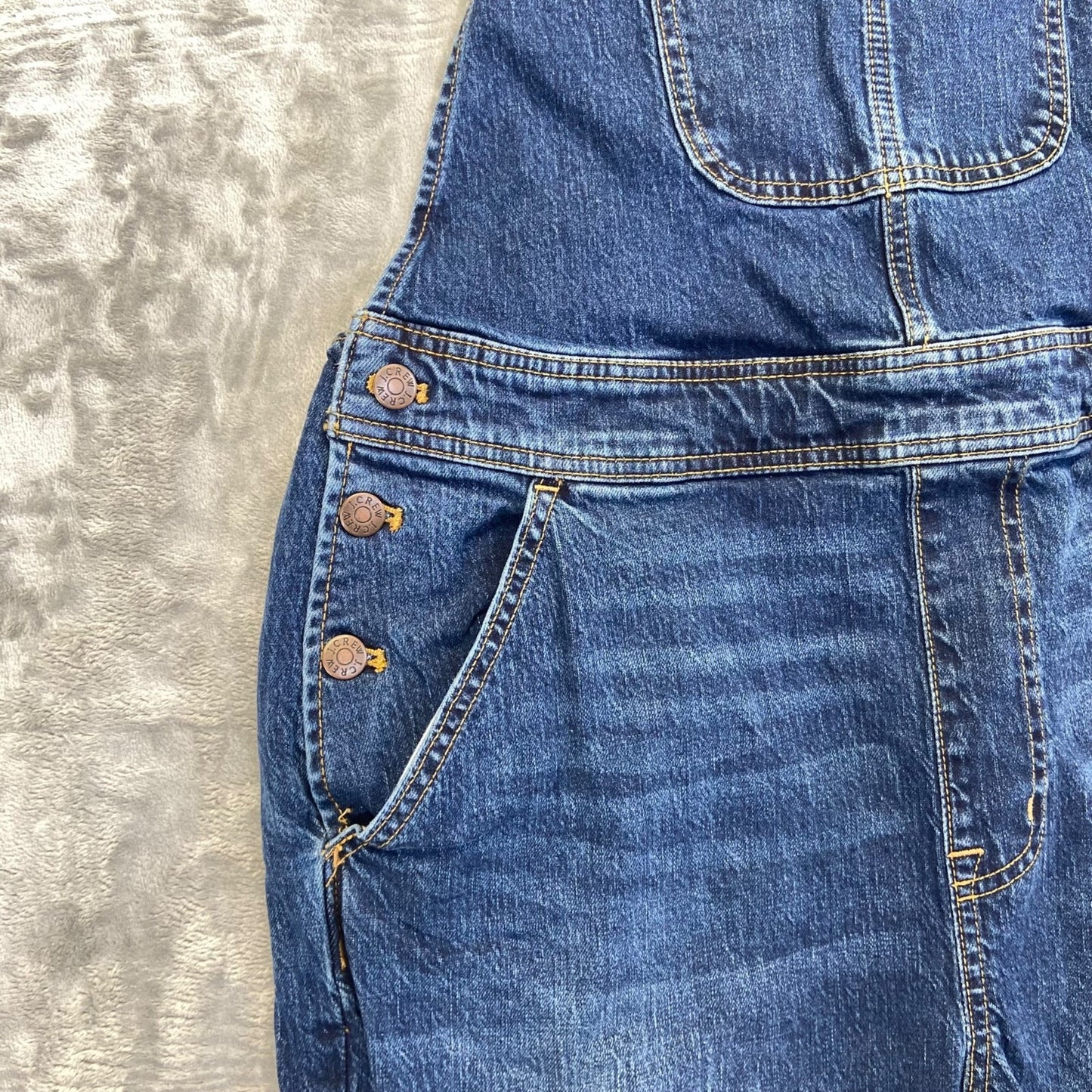 J.Crew Women's Denim Overalls XL Blue Dark Wash