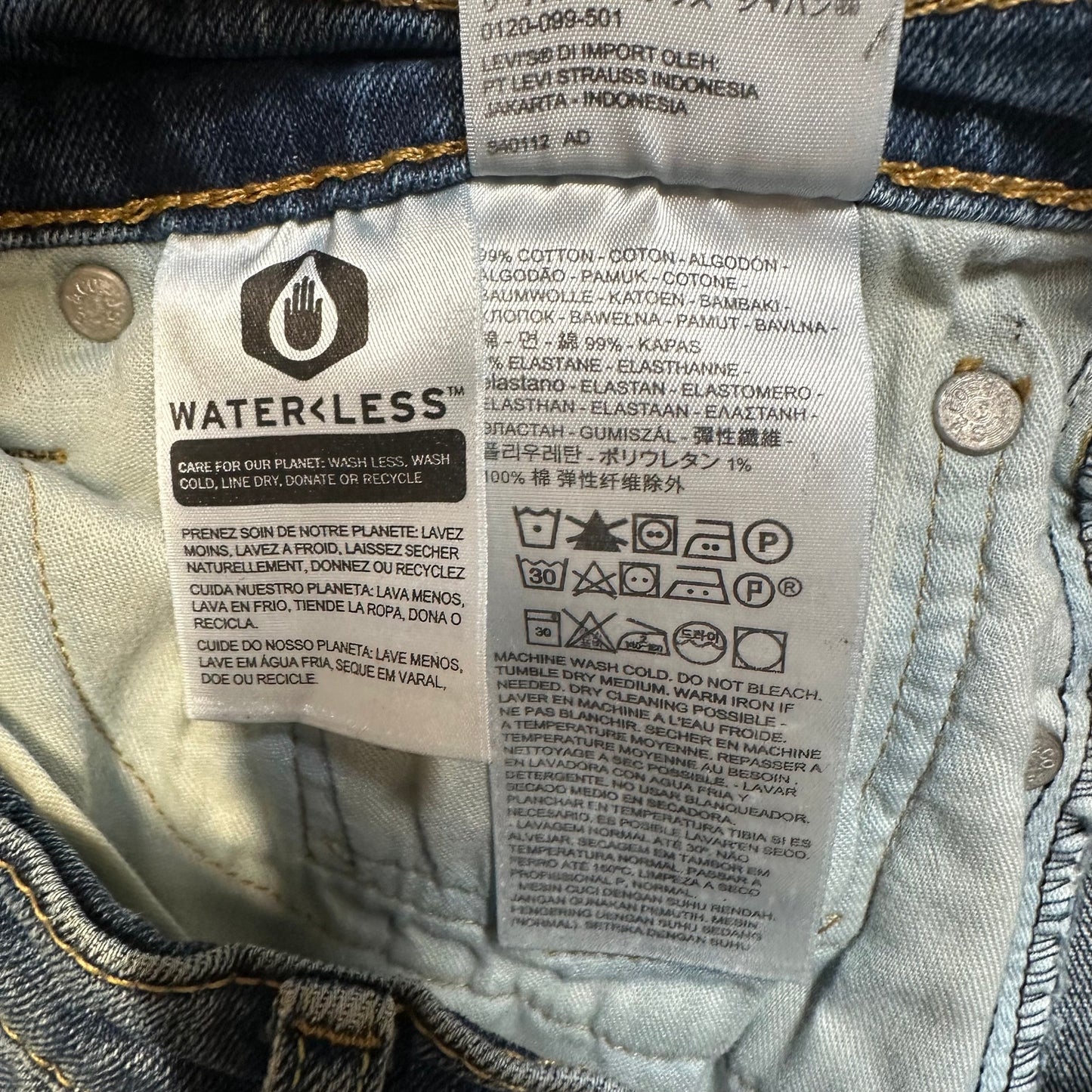 Levi's 517 Straight Jeans Men's Size 36x34 Dark Blue Denim