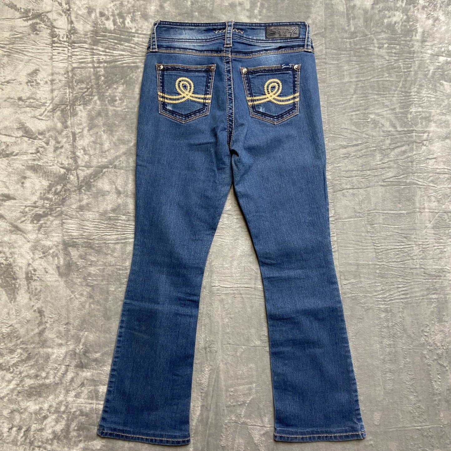 Seven 7 Embroidered Bootcut Jeans Women's Size 6 Blue Denim