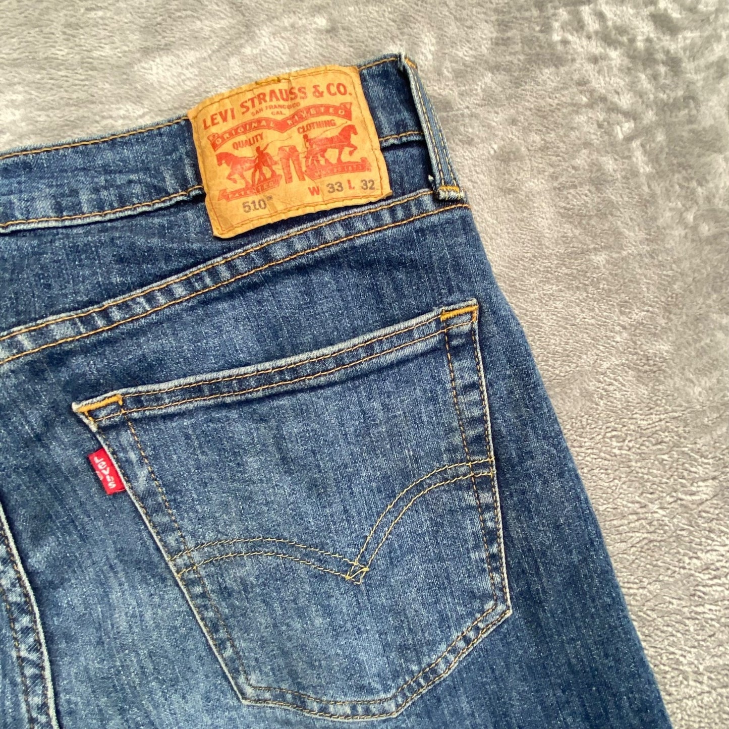 Levi's 510 Skinny Men's Jeans 33x32 Blue Denim Casual
