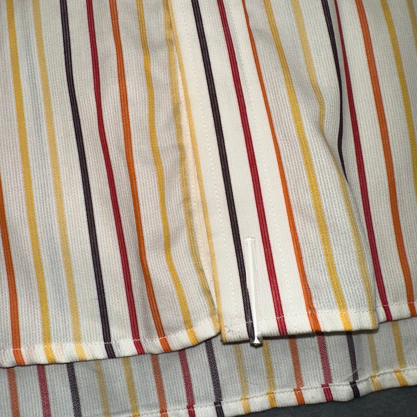 New Robert Graham Men's Striped Dress Shirt Size 2XL Orange White Guitar Music