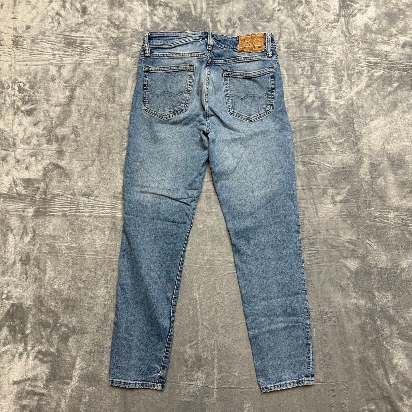 Lot of 3 Work Jeans Mens Size 30x30 Levi’s American Eagle Wrangler Blue Denim