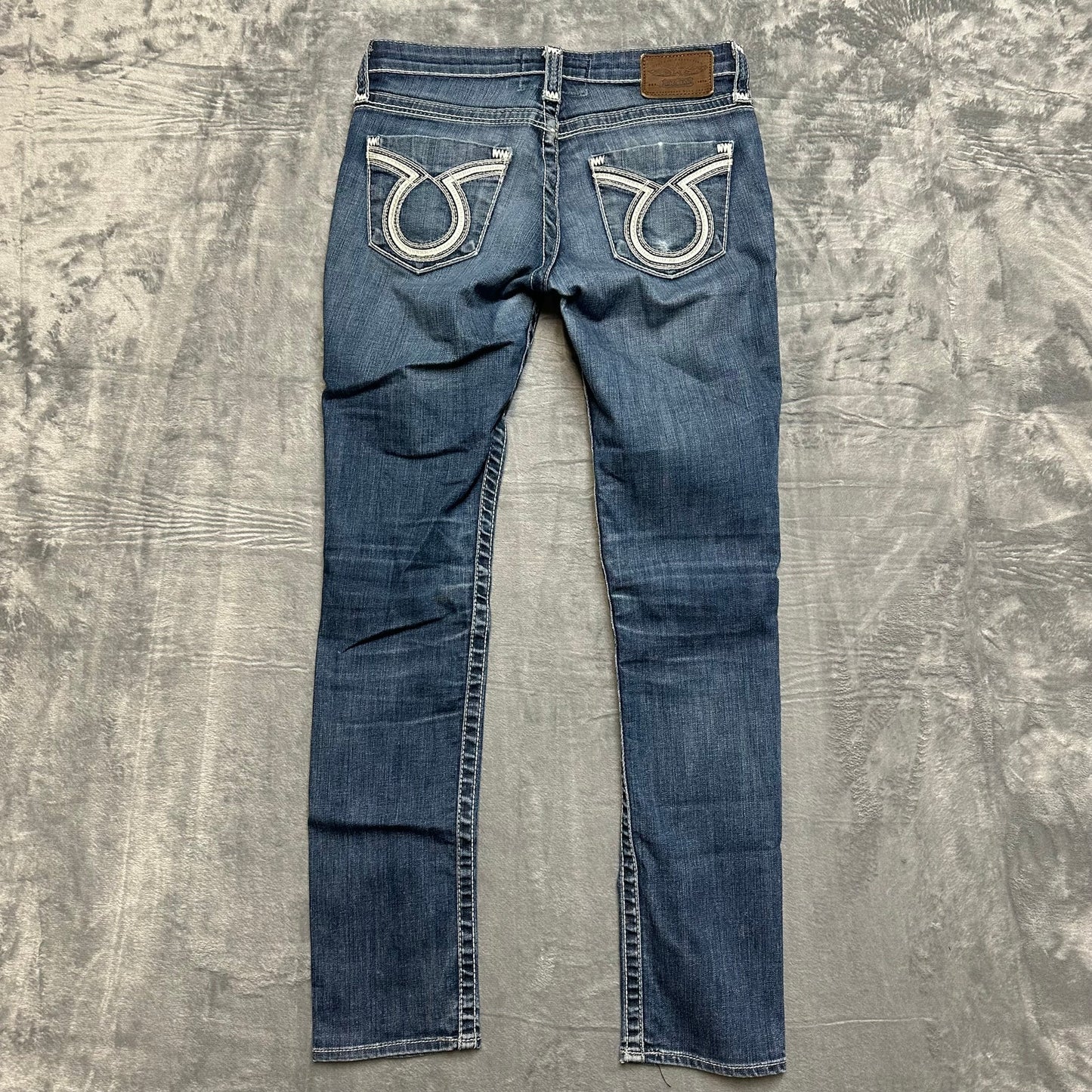 Vintage Big Star Straight Jeans Women's Size 27 Blue Denim *stain in picture*