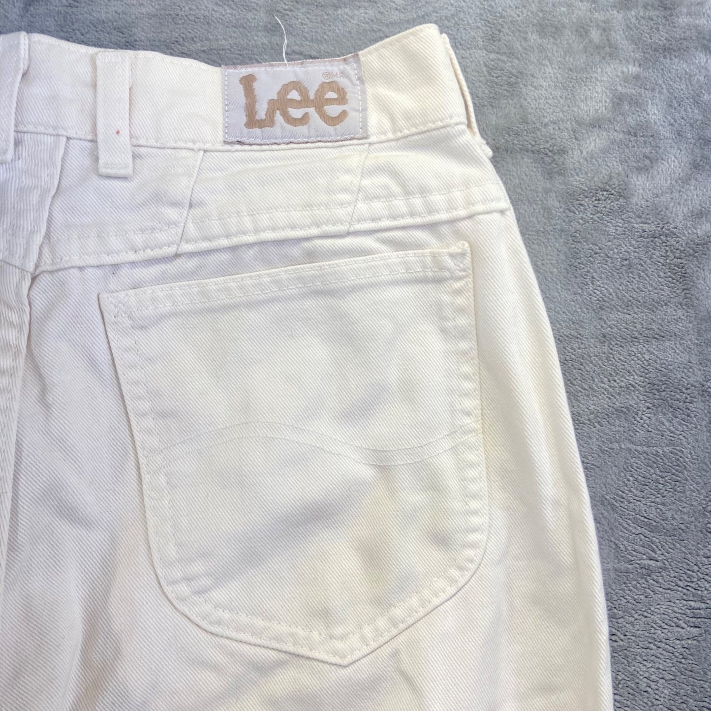 Vintage Lee Women's Tapered Jeans Size 11 White