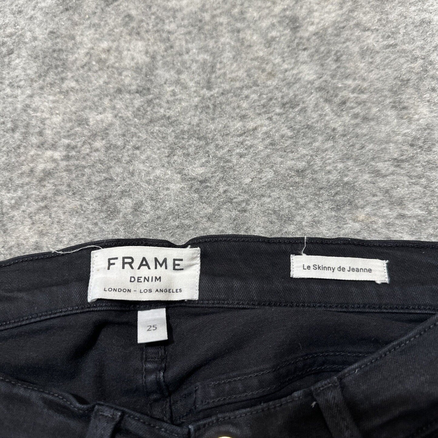 Frame Denim Le Skinny De Jeanne Women's Jeans Size 25 Black Dark Wash Denim