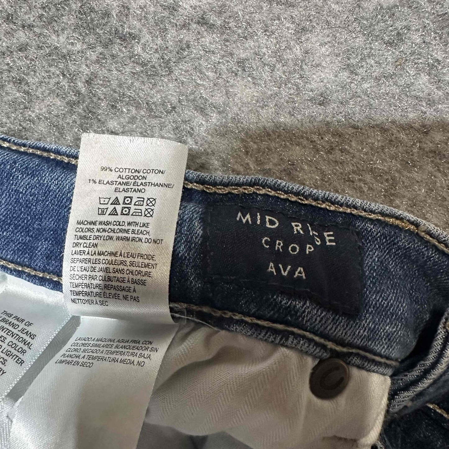 Lucky Brand Women's Ava Mid Rise Crop Skinny Jeans Size 6/28 Blue Medium Wash