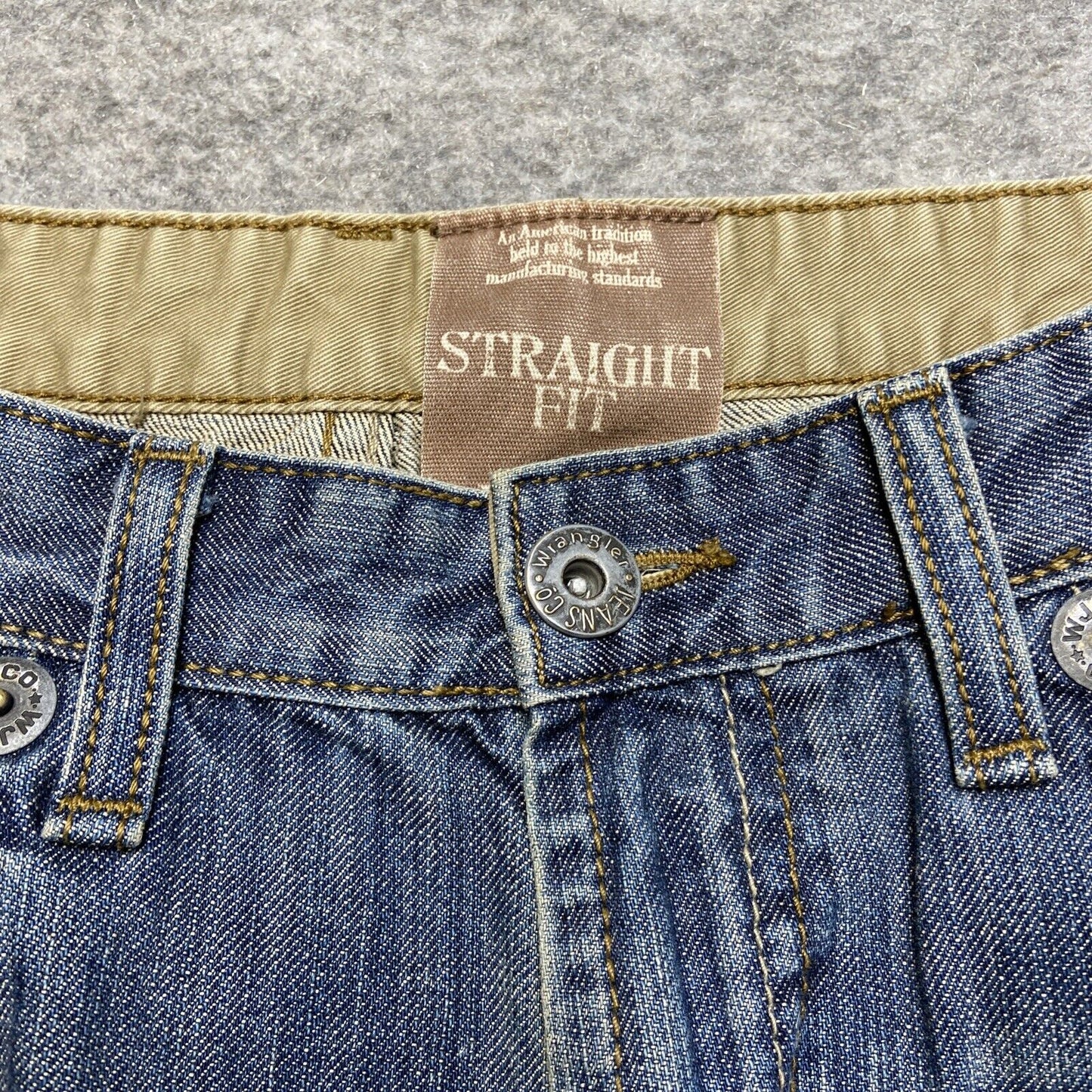 Wrangler Vintage Straight Fit Jeans Men’s Size 32x31 Dark Blue Denim