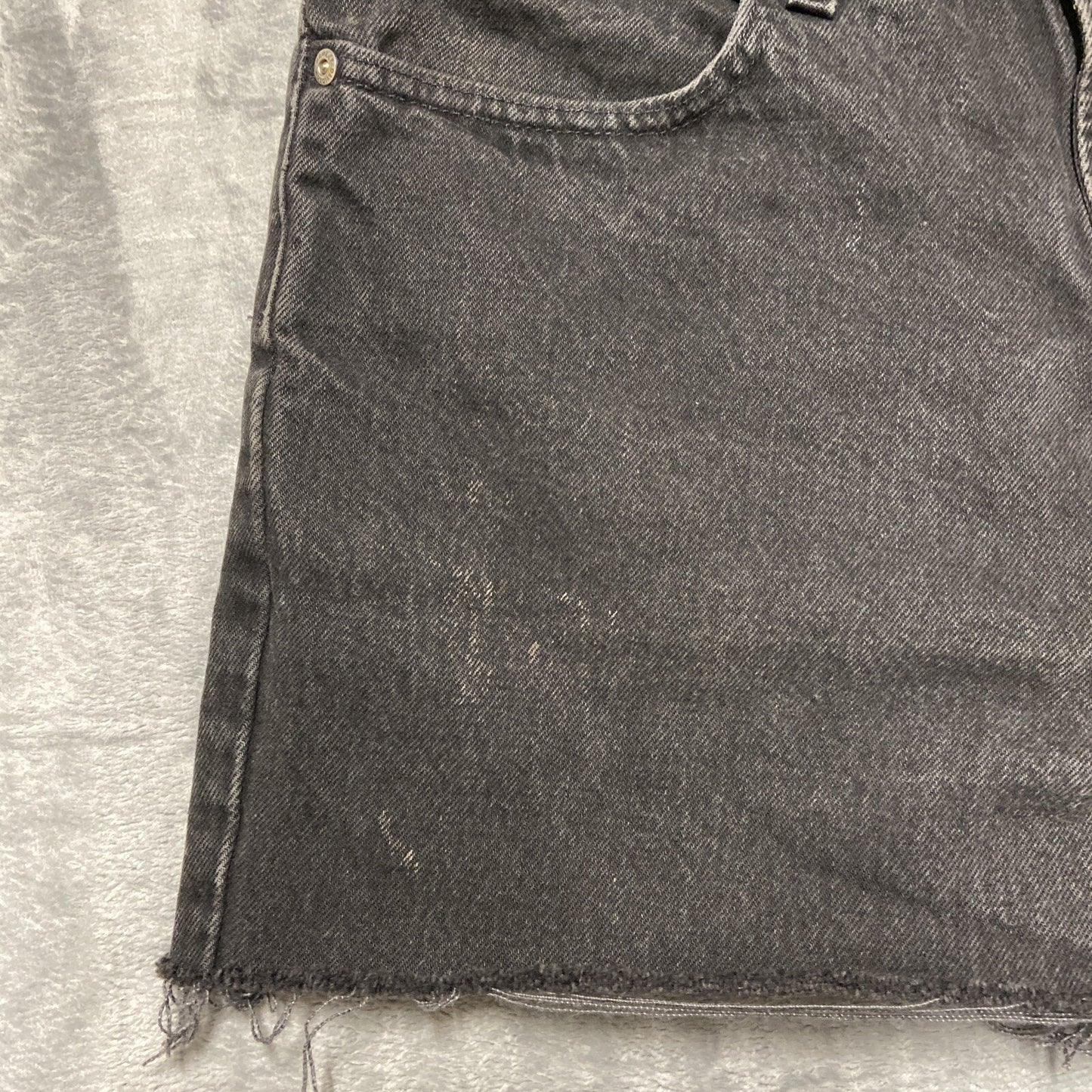 Harley Davidson Cut Off Jean Shorts Women's Size 10 Black Denim