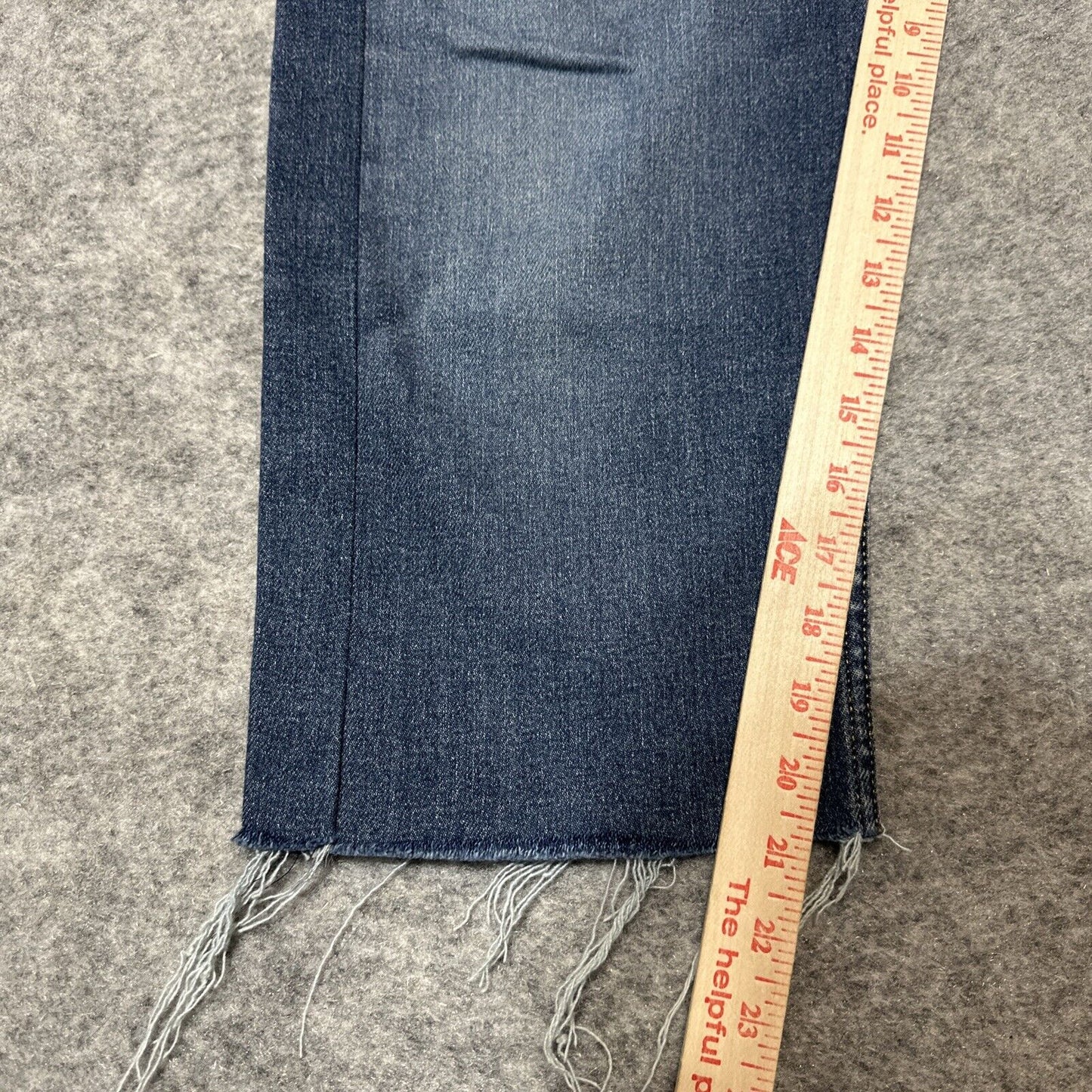 Levi's 505 Regular Fit Men's Cropped Jeans Size 36x32 Blue Dark Wash Denim