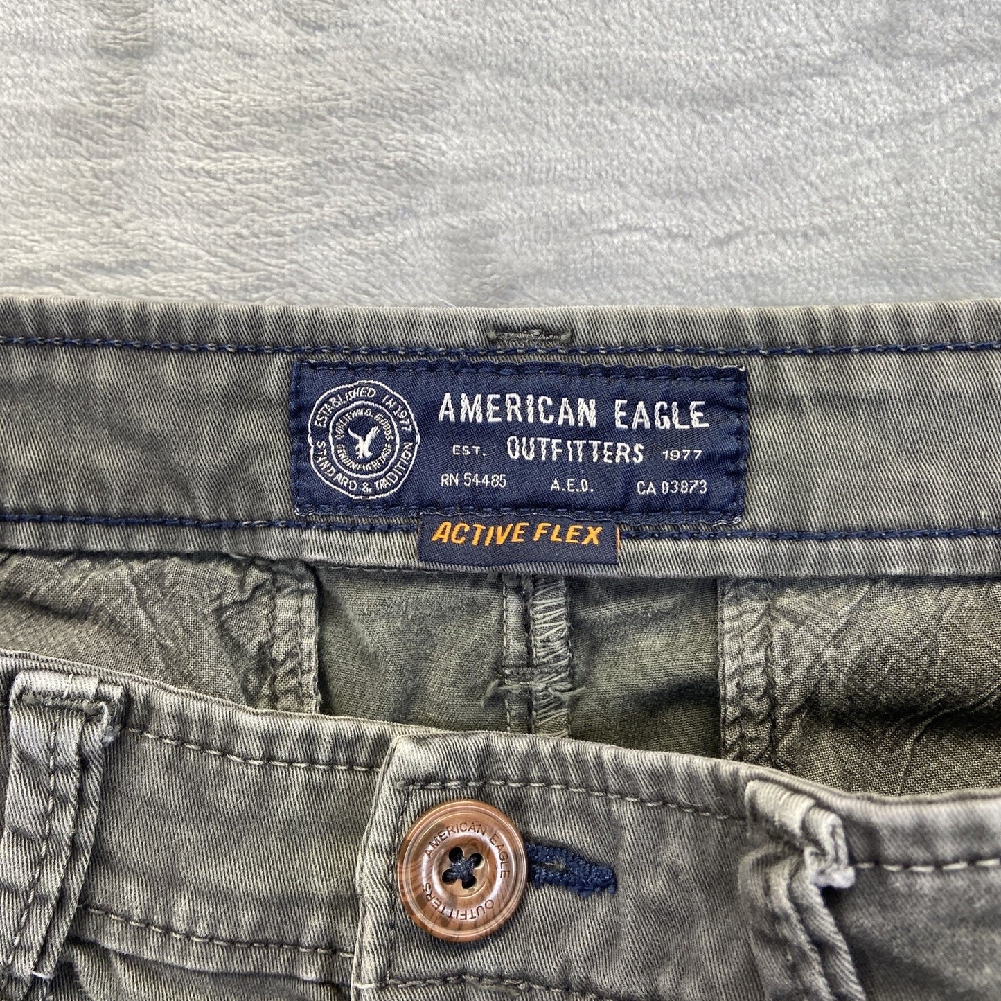 American Eagle Active Flex Chino Shorts Men's Size 31 Dark Gray Shorts