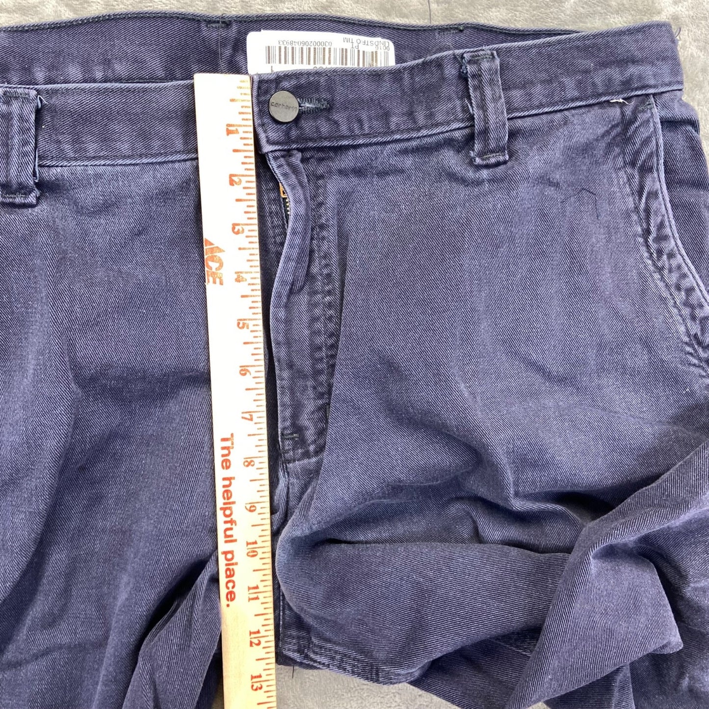 Carhartt FR Work Pants Men's 38x32 Navy Cotton Blend