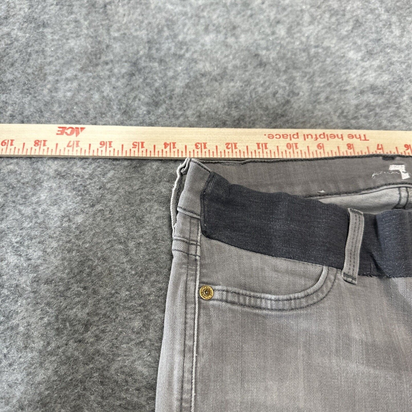 7 For All Mankind The Modern Straight Women's Pull On Jeans Size 26 Gray Denim