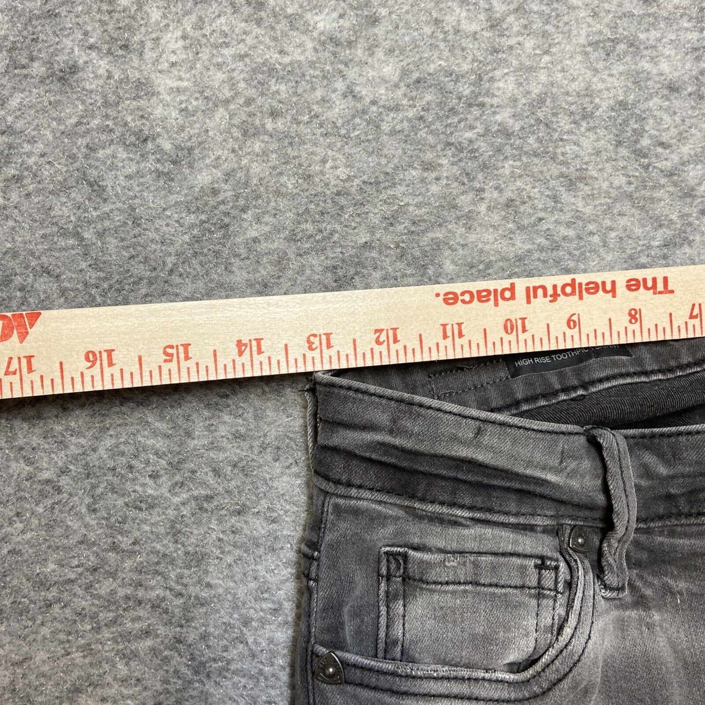 KUT From The Kloth High Rise Toothpick Skinny Jeans Women's Size 6 Gray Denim