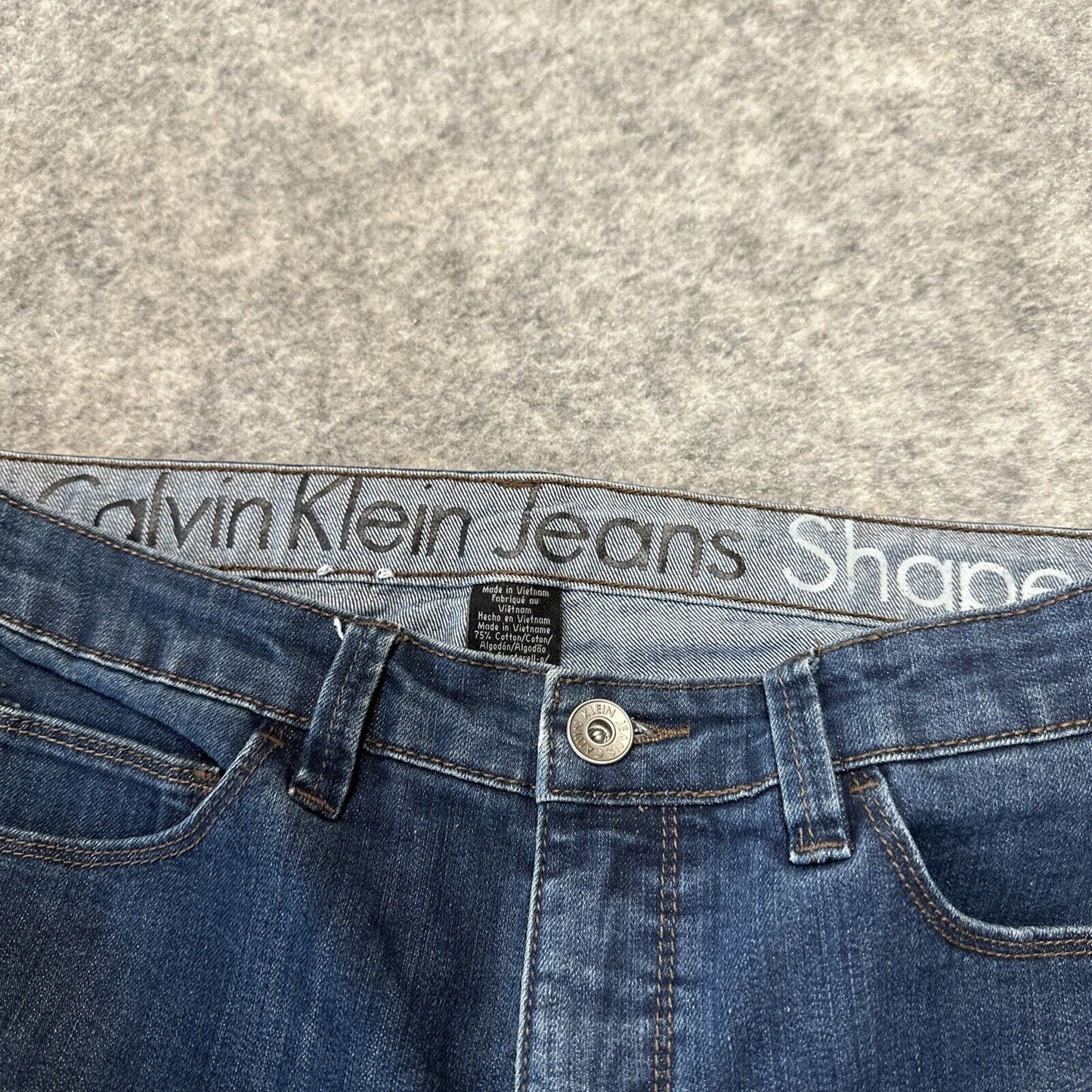 Calvin Klein Shape Women's Jeans Size 31 / 12 Blue Dark Denim