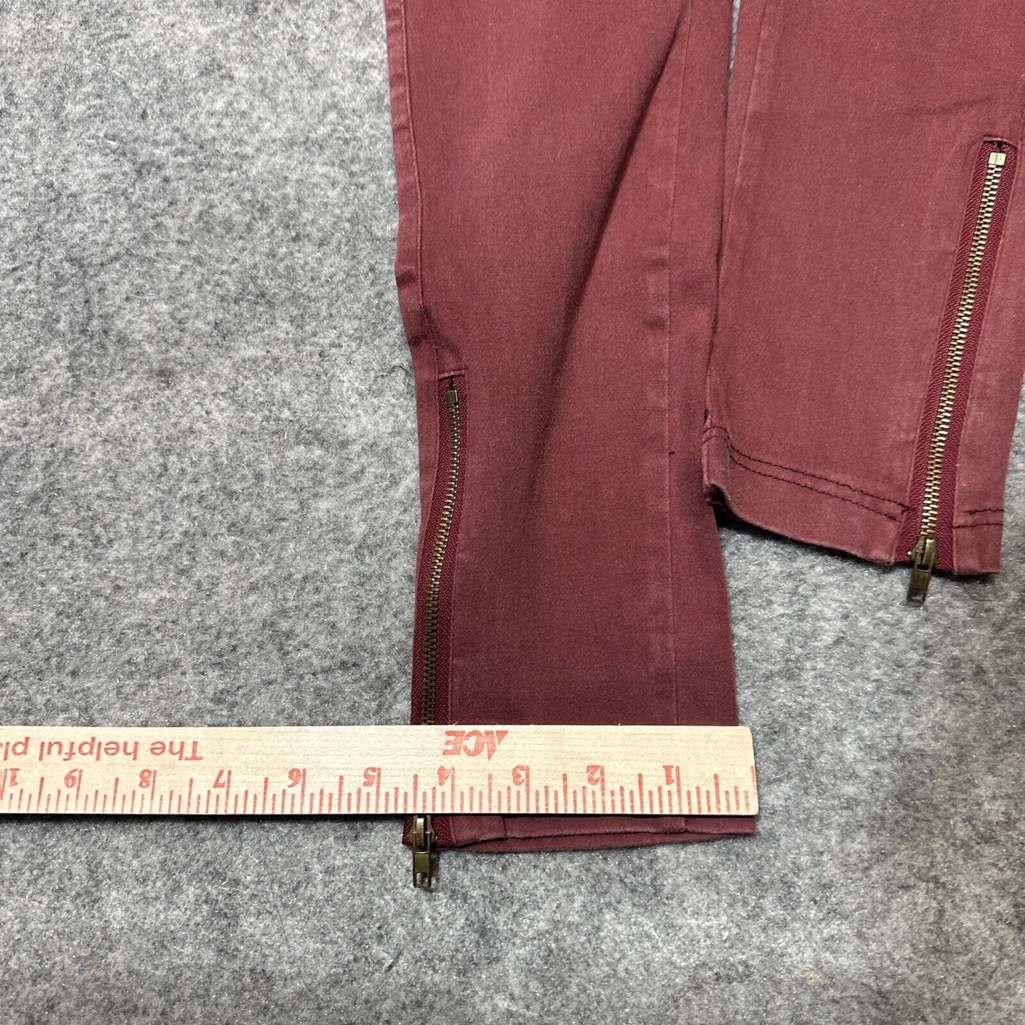 New Beulah Women's Skinny Fit Leggings Size M Medium Red Dark Wash Pants
