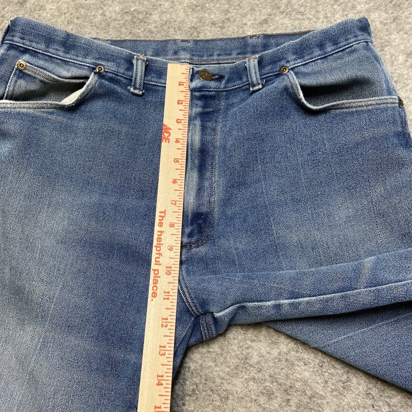 Vintage Sedgefeld Straight Jeans Men's Size 38x32 Blue Denim