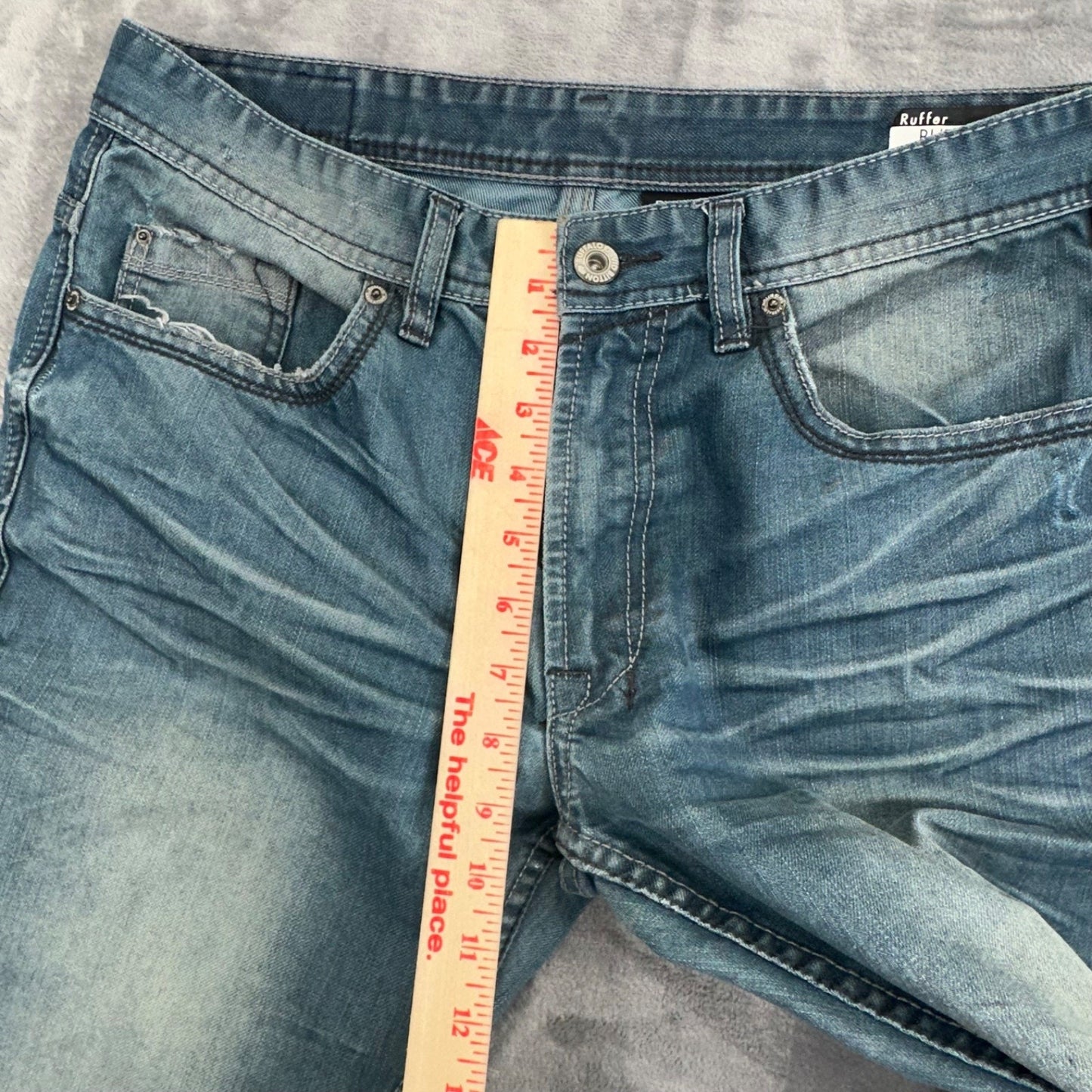 Vintage Buffalo David Bitton Ruffer Easy Fit Boot Cut Men's Jeans 31 Blue Denim