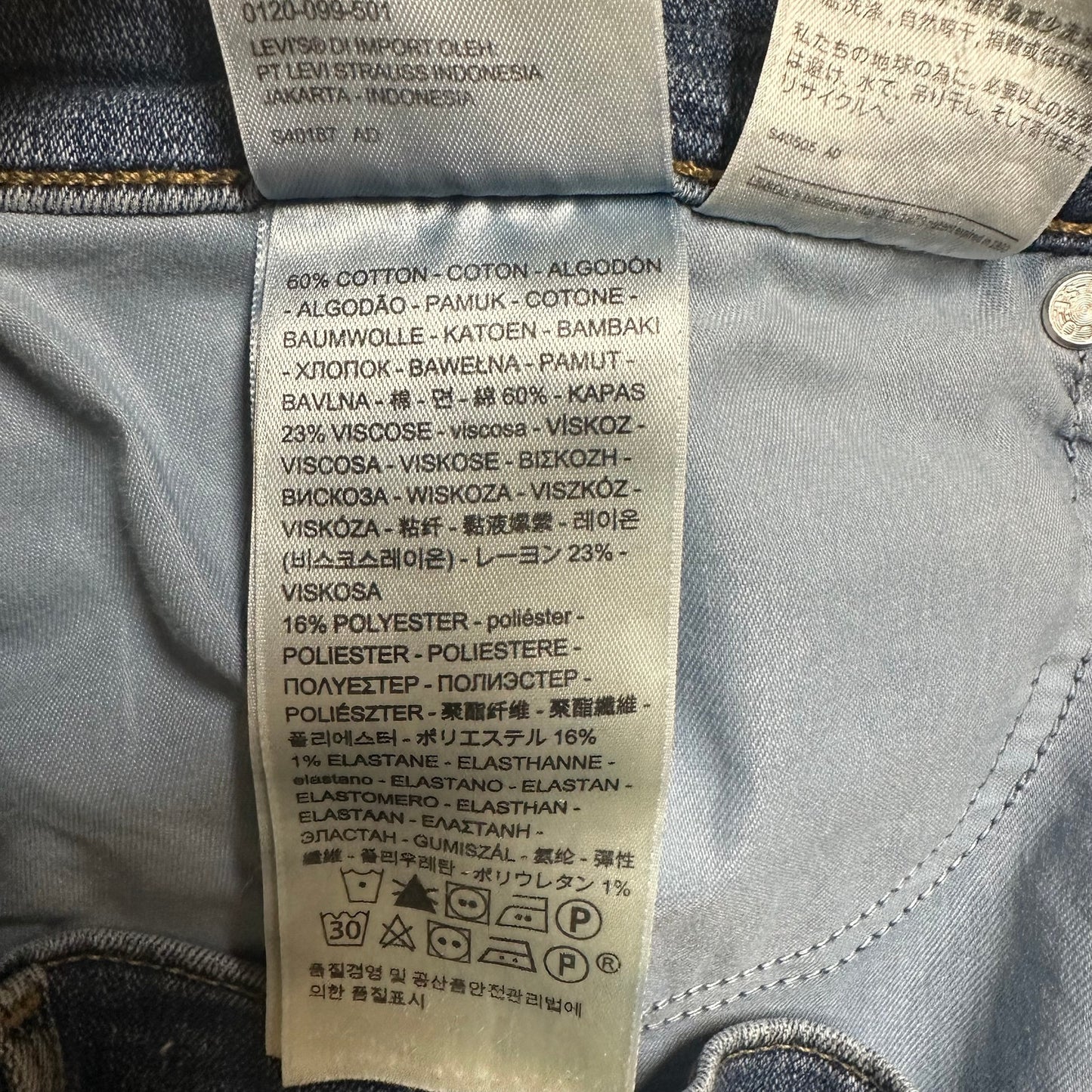 Levi's Skinny Jeans Women's Size 36 Blue Denim
